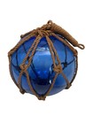    authentic Japanese Glass Fishing Float Cobalt Blue Glass 23  Round