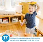 Wooden Cutting Fruit Toy Food Set   Pretend Play Kitchen Accessories  Preschool 