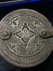 Rare Large Antique Lux Copper Vase urn Qalam Zani Qajar Persian middle Eastern