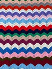Vintage Afghan Crochet Handmade Throw Blanket 82x48 Rainbow Multi-color