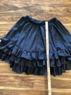 Vtg Malco Modes Square Dancing Skirt Women Xxl Black Ruffled