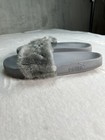 Puma By Rihanna Fur Slide Quarry Silver Fenty Leadcat 362266 09 Size 6 5