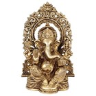 Brass Lord Ganesha Idol Statue     7 5 Inch Ganpati Murti For Home Entrance  Puja