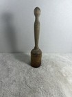 Antique 19th Century Primitive Solid Turned Early Wood Masher Pestle Pestal 10 