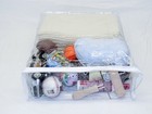5-pack Clear Vinyl Plastic Zippered Blanket Storage Bags 15  X 18  X 5 