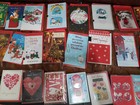 Huge 150  Lot Unused Variety Of Greeting Cards W  Envelopes Xmas   Valentines