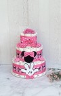 3 Tier Minnie Mouse Diaper Cake Baby Shower Girl