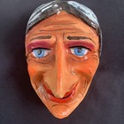 Witch Paper Mache Mask La Bruja Halloween Decor 8   