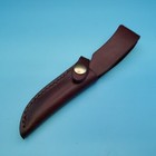 Fixed Blade Knife Sheath Brown Leather Small Belt Pouch Case 8 x3 75 Made In Usa