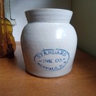 Standard Ink Co Buffalo ny 1890s Stoneware Crock Jar With Lid 1890s Scarce Ink