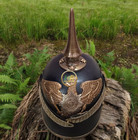 German Imperial Pickelhaube Helmet  Wearable Leather Officer Helmet