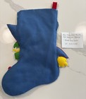 Completed Bucilla Felt Christmas Stocking    rocket Ship Santa     18      Fully Lined