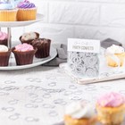 Clovercrafts 50 X Silver Glitter Engagement Ring Confetti     1 Inch  