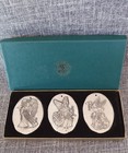 Vtg Wendell August Touched By An Angel Pewter Christmas Ornament Set In Box 