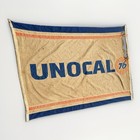 Vintage 50s 60s Unocal 76 Flag Banner Sewn Gas Station Oil Emerson Canvas Sign