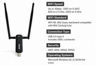 Alfa Awus036axm Wifi 6e Usb Adapter Axe3000 Tri-band 6ghz 3gbps Usb 3 0