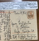 1918 German Occupation Of Estonia With Rarest Censorship W Last Day Of Usage