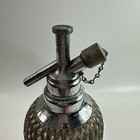 Vintage Sparklets Soda Siphon Seltzer Glass Wire Mesh Bottle Bar D  cor