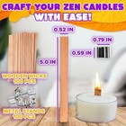Wood Candle Wicks For Candles Making 100 Pcs  50 Sets      Long Wooden Wicks For