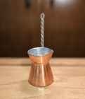 Vintage Copper Small Coffee Pot Turkish greek arabic Stove Top Prep