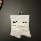 Nike Youth Unisex Kids Crew Socks Xs White black Logo Lightweight 6 Pair Pack