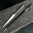2pc Medieval Replica Set - 33 5  Ornate Knightly Short Sword   25 5  Spear Head