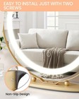 19  Gold Vanity Mirror W Led Lights Touch Control Dimmable 3-color Lighting 