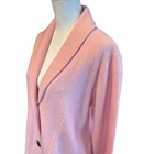 Kasper Pink 100  Wool Three Button Blazer Jacket  Size Large  Lagenlook