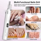 2 In 1 Electric Nail Grinder Thick Toenails Cordless Manicure Pedicure Drill Kit