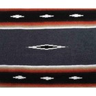 Mexican Yoga Blanket Charcoal Diamond Stripes Native Serape Boho Falsa Grey Xl