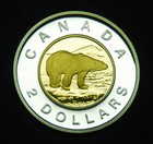 2014  2 Uncirculated Ultra Cameo Pure Silver Proof Toonie With Gold Inlay Superb