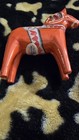 Vintage Nils Olsson Orange Wooden Dala Horse Akta Dalahemslojd Sweden