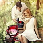 Preserved Red Rose Flowers With Love Necklace Gifts For Women Mom Birthday Prom