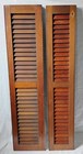 Lot 2 Antique Wood Interior Louver Plantation Window Shutter Panels 42  High