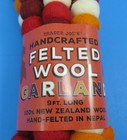 Nwt Trader Joe s Handcrafted Felted Wool Garland Fall 9ft Orange Halloween Decor