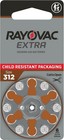 60 X Rayovac Extra 312 Size Hearing Aid Batteries Zinc Air 10 Packs Used By 2029