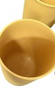 Vintage Tupperware Yellow Tumblers Set Of 4     4 25  Tall Retro Plastic Cups Usa