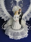 New Tmc Group Inc   Wedding Bride   Groom Couple Caketop   Lacey Heart   409