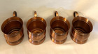 Vintage Gregorian Set Of 4 100  Pure Copper Mugs Cups Moscow Mule Usa  Authentic