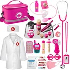 Kids Doctor Kit 34 Pcs With Stethoscope   Medical Bag  Pretend Play Set For Todd