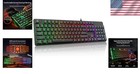 K521 Upgrade Wired Gaming Keyboard - Mechanical Feel  One-touch Lighting Control