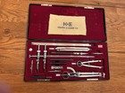 Vintage Keuffel   Esser K e Paragon Drafting Instrument Set Complete Case Cloth