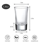 40 Pack Heavy Base Shot Glasses  1 4oz Whiskey Shot Glass Set Small Glass Cup   