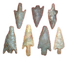  7  Damaged Neolithic Stemmed Points  3 500-6 000 Yrs   African Artifacts  Yx-16