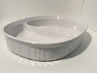 New Corning Ware F-6-b French White 1 8 Liter Divided Casserole B277