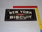 Vintage New York Biscuit Company Fig Newton Porcelain Metal     candy Gas Oil Sign