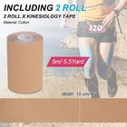 2 Rolls 4 Inch X 16 4ft Kinesiology Tape Athletic Tape  Light Skin Color