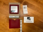 Coach Vintage Nos Double Sided Mirror- Red Leather - New In Original Box 