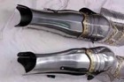 Medieval Steel Warrior Gothic Leg Armor Full Set Knight Greaves Armor Cuirass