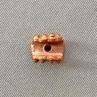 Rectangle Bead Caps 6x9mm Solid Copper Q12 Per Pkg